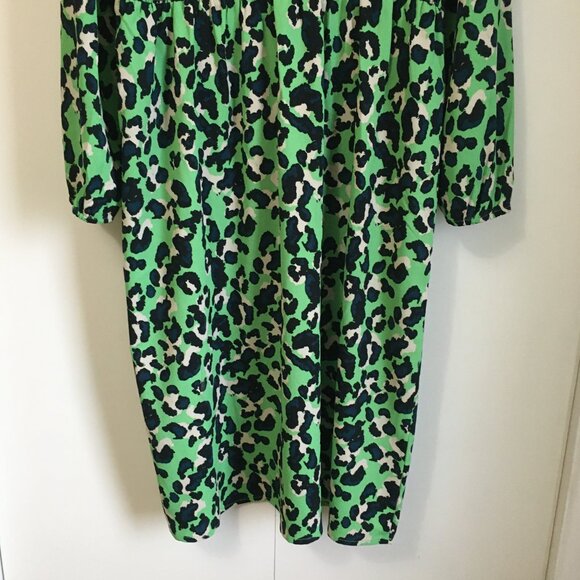 Pieces Darsy Punky Green Coquette Rosette Midi Dress - Picture 8 of 16